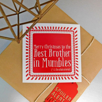 Personalised Best Brother Christmas Card, 2 of 3