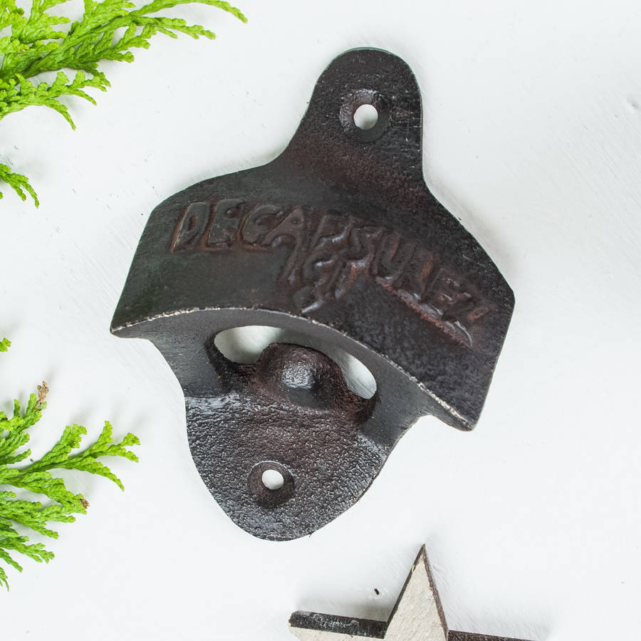 cast iron wall mounted bottle opener by dibor
