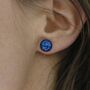 Sapphire Blue Stud Earrings For Birthdays, thumbnail 5 of 9