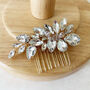 Delicate Gold Hair Comb, thumbnail 1 of 4