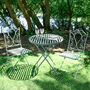 Ornate Scrolled Green Three Piece Bistro Set, thumbnail 3 of 10