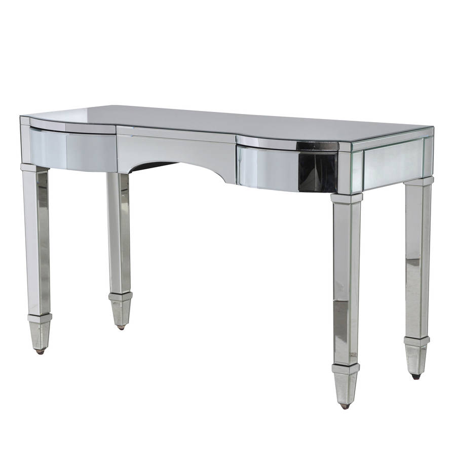 Curved Drawer Mirrored Dressing Table By Out There Interiors