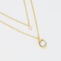Layered Pearl 18k Gold Plated Necklace, thumbnail 2 of 3