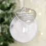Personalised White Memorial Feather Bauble, thumbnail 1 of 4