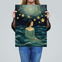 Luminescent Imagination Dream Star Teal Wall Art Print, thumbnail 2 of 6