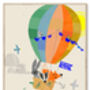 Personalised Balloon Print With Woodland Animals, thumbnail 3 of 12