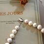 Saville Row Ivory Silver Pearl Jewel Ball Lock Gift Necklace, thumbnail 5 of 6