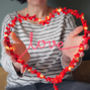 Pom Pom Fairy Light Love Heart Gift, thumbnail 1 of 9