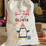 Penguin Personalised Christmas Sack, thumbnail 1 of 2