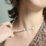 Freshwater Pearl And Rainbow Moonstone Bead Necklace, thumbnail 3 of 3
