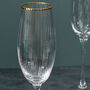 G Decor Set Of Four Aurora Champagne Flutes Glasses, thumbnail 3 of 3