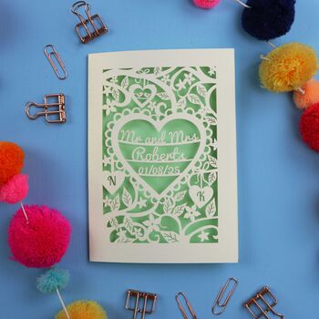 Personalised Papercut Wedding Card, 3 of 10
