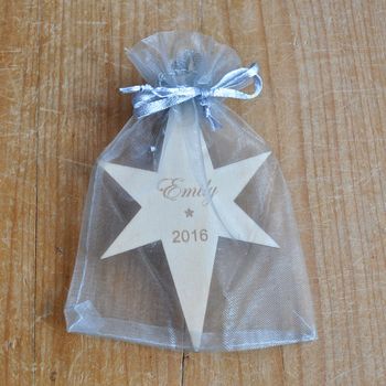 Personalised Christmas Star Bauble, 4 of 5