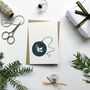 Hand Illustrated Peace Dove Bauble Christmas Card, thumbnail 2 of 3