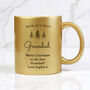 Personalised Christmas Tree Gold Glitter Mug, thumbnail 4 of 5