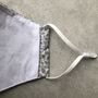 Grey Vine Liberty Cotton Fitted Face Mask, thumbnail 4 of 5