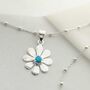 Sterling Silver Gemstone Daisy Necklaces, thumbnail 5 of 9