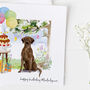 Chocolate Labrador Dog Birthday Card, Pet Card ..7v25a, thumbnail 2 of 4