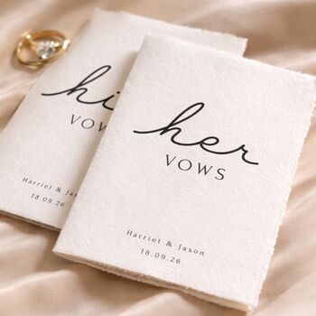 Personalised Wedding Vow Cards His And Her Vow Books, 2 of 10