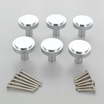 Chrome Patterned Cabinet Pull Knobs, 3 of 4