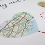 Personalised Map Heart Wedding And Anniversary Print, thumbnail 7 of 12