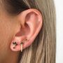 Stud Earring Set, Gold Stud Earrings, Black Earring Set, thumbnail 1 of 6
