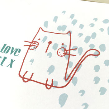 12 Personalised Red Cat Notecards, 2 of 3