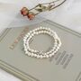 Loretta White Ivory Silver Pearl Drop Jewel Lock Gift Necklace, thumbnail 2 of 5