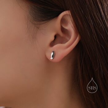 Penguin Stud Earrings In Sterling Silver, 4 of 11