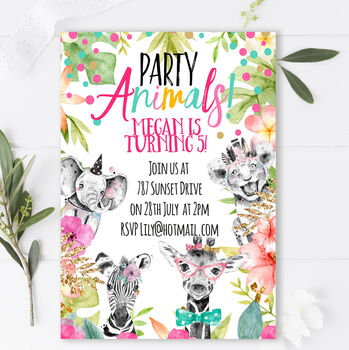 Safari Animal Party Invitation Download, 4 of 6