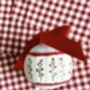 Custom Hand Painted Christmas Bauble Burgundy And Blue, thumbnail 12 of 12
