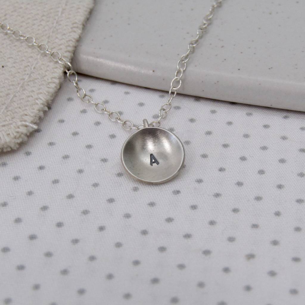 Personalised Sterling Silver Disc Necklace, 1 of 5