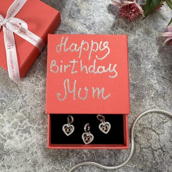 60th Birthday Charm Personalised Silver Gift For Her, 6 of 9