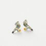 Enamel Pigeon Earrings, thumbnail 2 of 4
