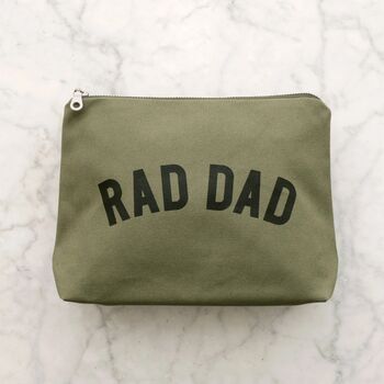 'Rad Dad' Heavy Canvas Waterproof Wash Bag, 6 of 8