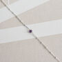 February Birthstone Amethyst Sterling Silver Bracelet, thumbnail 3 of 4