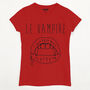 Le Vampire Women’s Slogan T Shirt, thumbnail 1 of 1