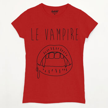 Le Vampire Women’s Slogan T Shirt, 5 of 5