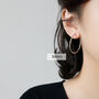 Sterling Silver Sleeper Fastening Hoop Earrings, thumbnail 6 of 9