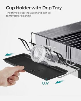 Dish Drying Rack Steel Dish Drainer With Spout, 7 of 8