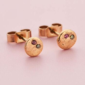 9ct Gold Confetti Birthstone Stud Earrings, 2 of 7