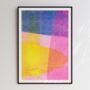 Abstract Riso Print Pink, Yellow, Blue, thumbnail 3 of 5
