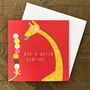 Giraffe Ice Cream Birthday Card, thumbnail 3 of 4