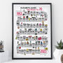 70th Birthday Personalised Print ‘The Road To 70’, thumbnail 2 of 12