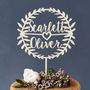 Personalised Laurel Couples Wooden Cake Topper, thumbnail 2 of 5
