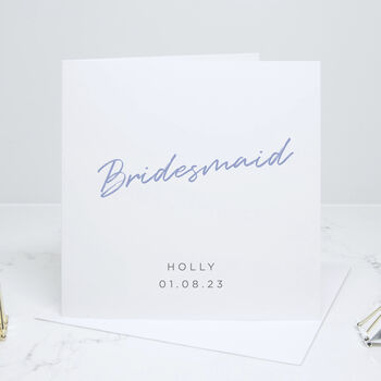 Bridesmaid Personalised Wedding Card, 3 of 3