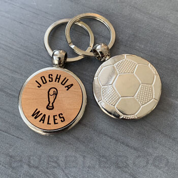 Personalised Wales World Cup Football Keyring, 4 of 6
