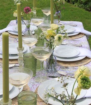 Purple And Green Floral Tablecloth, 7 of 9