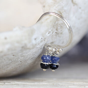 Gold Sapphire Earrings, 2 of 11