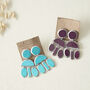 Fair Trade Eco Recycled Paper Chunky Statement Earrings, thumbnail 1 of 12